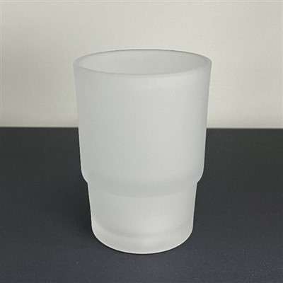 دیوار سوار فراسٹڈ گلاس دانتوں کا برش ہولڈر